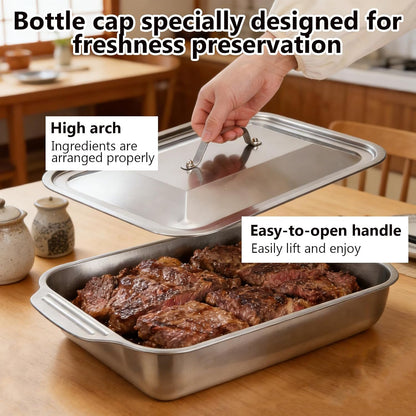 3 Pack Grilling Prep and Serve Trays Stainless Steel Grill Tray with Lid Grill Carry System for Large Capacity Food Prep Marinating Serving BBQ and Cooking Grilling Accessories Gifts for Men