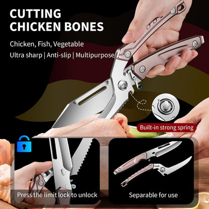 Tingling Heavy Duty Poultry Shears, Kitchen Scissors for Chicken Turkey