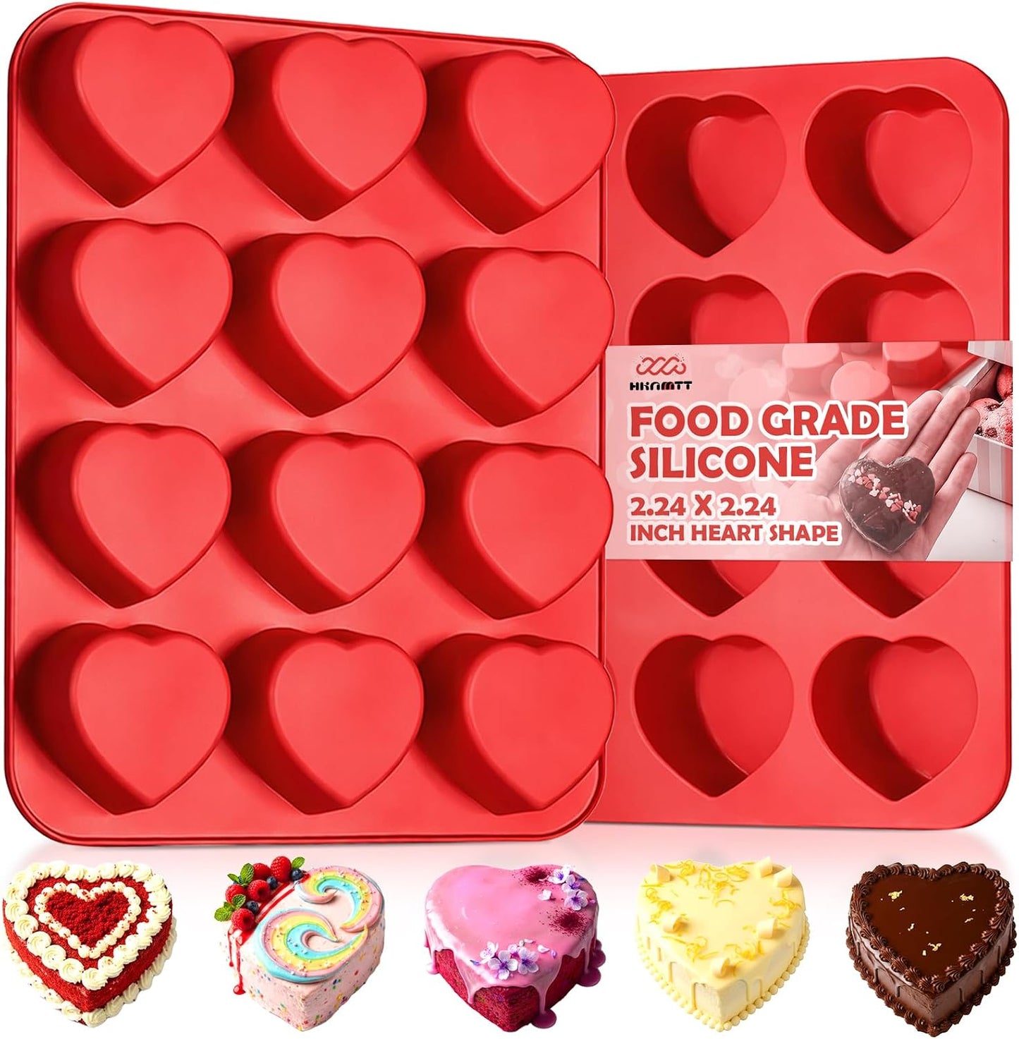 HKNMTT Silicone Muffin Pan for Baking, Cupcake Egg bites Brownie Mold 12 Cup Regular Size, Oven Safe BPA Free kitchen Appliances