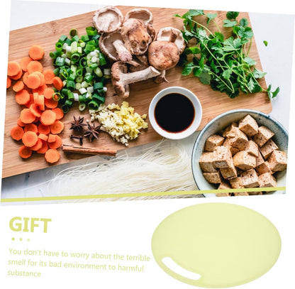Hemobllo Round Portable Cutting Board Non Smell Food Safe PP Kitchen Mat for Fruit Vegetable Meal Prep
