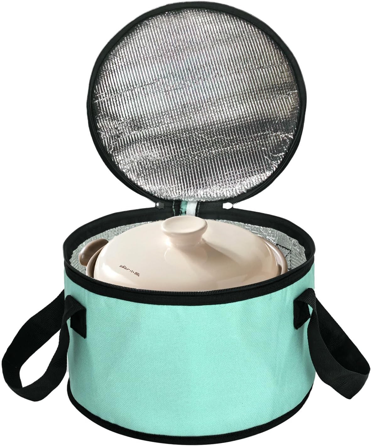 Insulated Cooler Pie Carrier Round Thermal Casserole Carrier,Polyester Fabric Cooler Lunch Bag for Hot or Cold Food transport,Large Size (Purple, Diameter 11 inches)