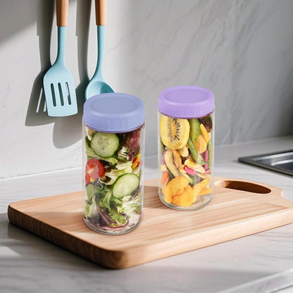 Overnight Oats Containers with Lids, 10oz Wide Mouth Mason Jars with Lids, 9 Pack Glass Jars with Airtight lid for Chia Pudding Yogurt Salad, Meal Prer Oatmeal Jars, Pink