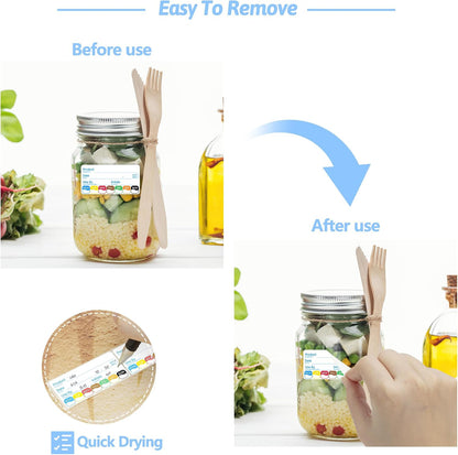 500 Pcs 1 inch X 2 inch Restaurant Quality Shelf Life Food Rotation Labels, Self-Adhesive Removable for Reusable Containers, Food Safety Date Sticker, Leftover Labels (1 * 2in-500pc-Yellow6)