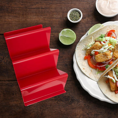 6 Pcs Taco Holder Stands Taco Tuesday Set, Holds Up to 3 Tacos, Premium PP Material Sturdy and Durable, Microwave or Dishwasher Top Rack (Yellow)