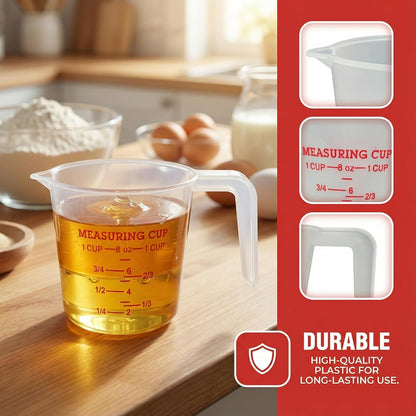 1 Cup/8 Oz Plastic Measuring Cups With Spout And Handle
