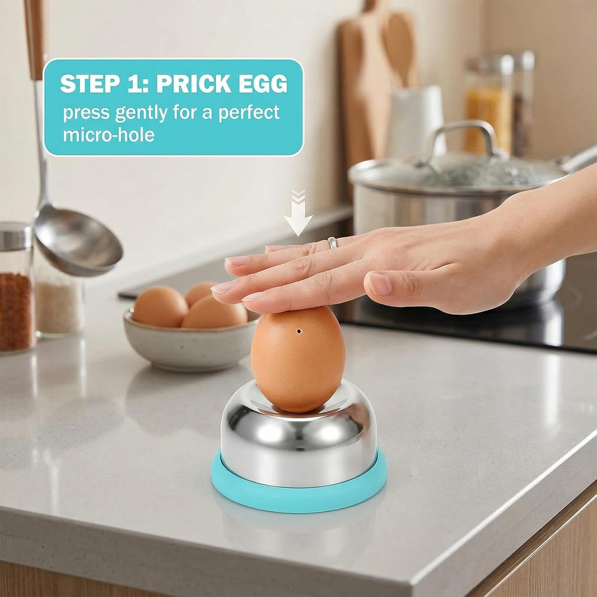 Egg Piercer 2PCS Stainless Anti-Burst