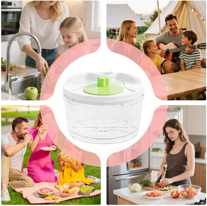 Salad Spinner, Fruit Cleaner Spinner Bowl With Swivel Handle