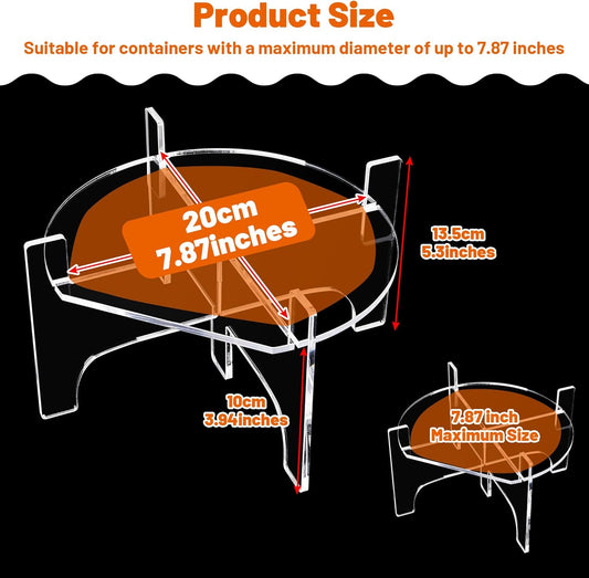 Drink Dispenser Stand Acrylic Fit Max 7.87 Inch Diameter of Water Dispenser, Glass Jar, For Home, Party, and Catering Beverage