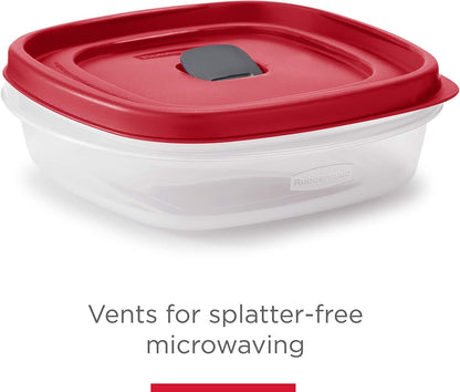 Rubbermaid EasyStore Large Containers, 18-Piece Set, Food Storage Containers with Lids