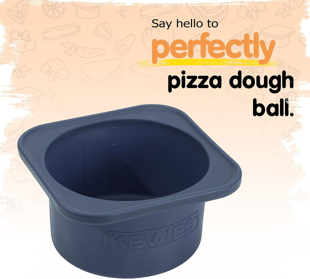 PLUS 1000ml Pizza Dough Proofing Containers, 2-Pack, Green