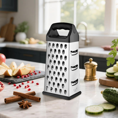 Kaishun Mini Cheese Grater,4-Sided Box Grater for Cheese, Vegetable & Fruit