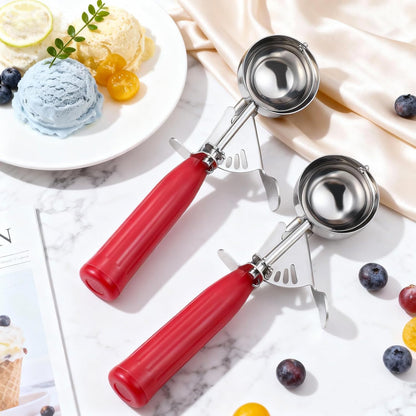 Reallnaive Ice Cream Scooper with Trigger, 4 oz, Gray