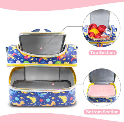 RLGPBON Lunch Bag Kids,Boys Lunch Box,Space Lunch Bag Toddler Teen Boys,School Daycare Cute Travel bags