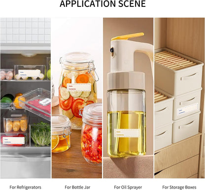 360Pcs Removable Freezer Labels, 1x3 inch Food Storage Stickers, Waterproof, Oil Resistant, Easy to Clean and Write Food Labels, Suitable for Kitchen, Restaurants, Markets, Office