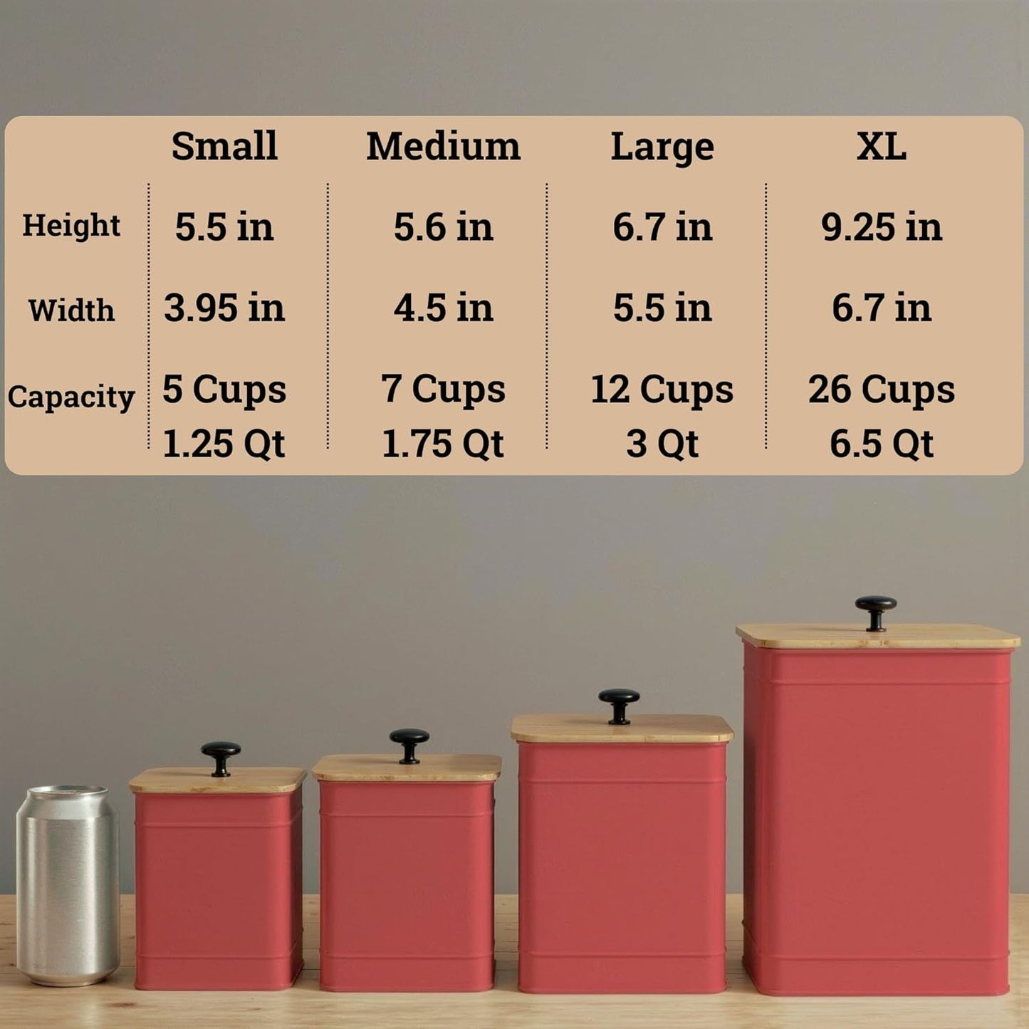 Kitchen Canisters for Countertop Set of 4 with Customizable Chalkboard Labels & Marker Pen - Big Iron Kitchen Canisters with Airtight Lids - Sage Green Canister Set - Flour and Sugar Containers