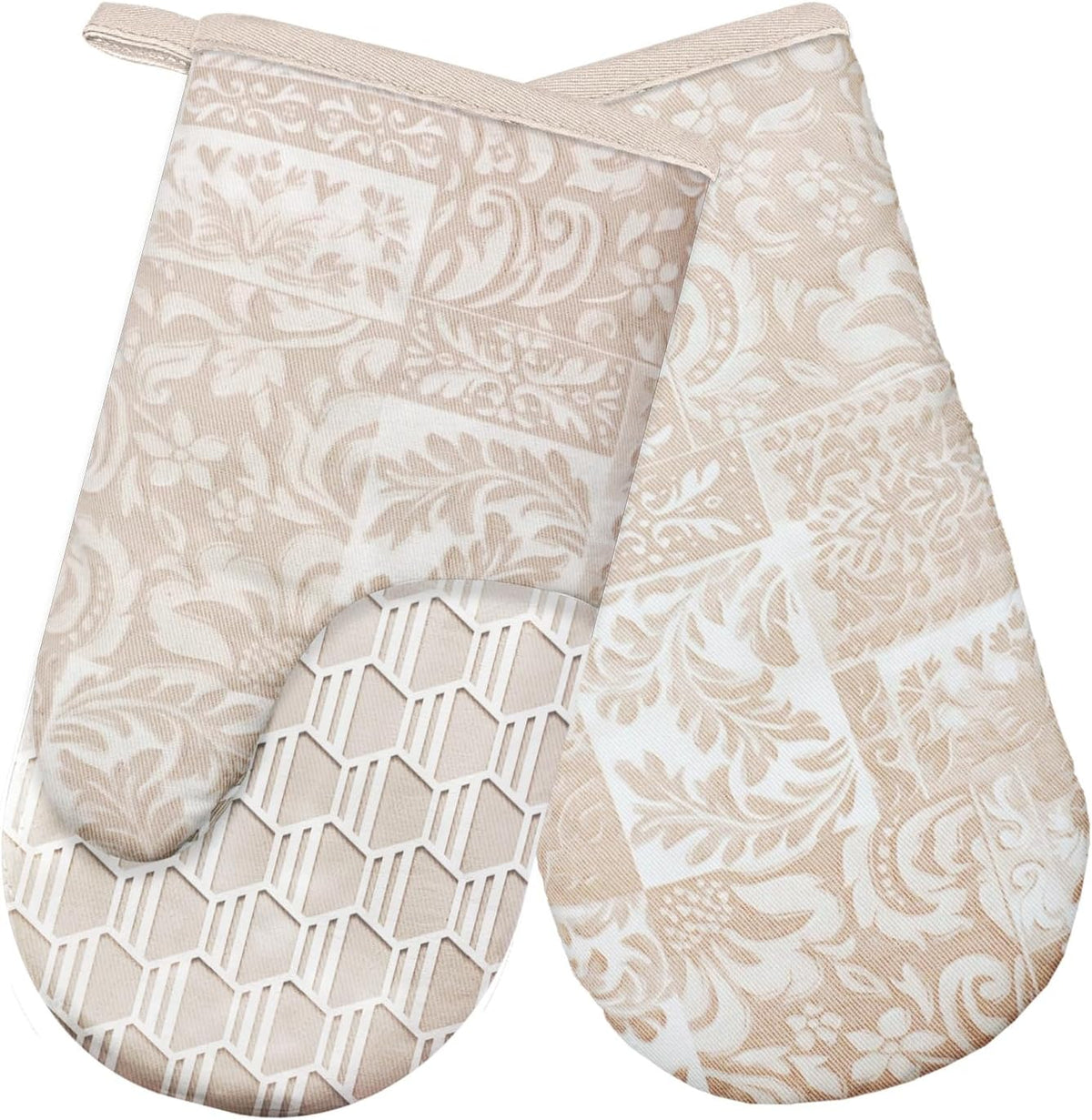 Mini Silicone Oven Mitts, Heat Resistant Kitchen Mittens 2-Pack Set
