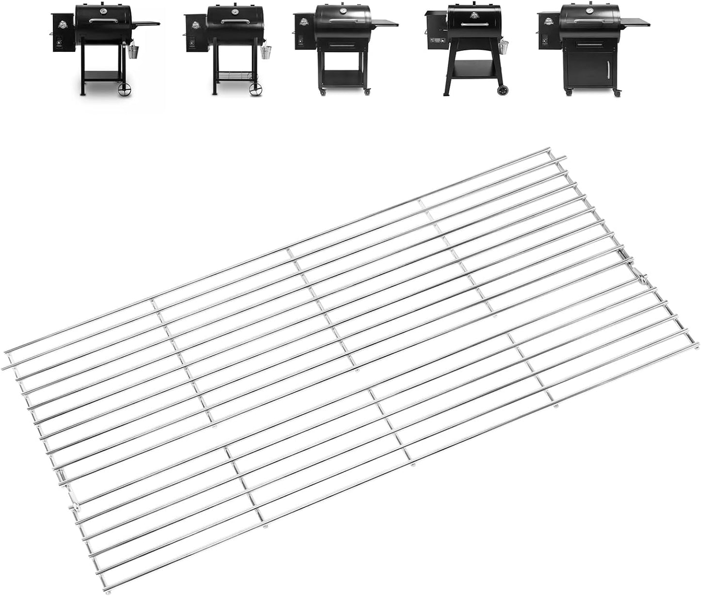 Utheer 2-Pack Griddle Warming Rack for Blackstone 28" Griddles, Stainless Steel Flat Top Grill Accessories | Reversible Rack Adds Prep Space, Foldable Clip-On Design Expands Cooking & Holding Area