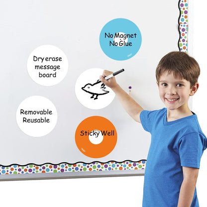 SVNOOC Multi-Use Removable Dry Erase Labels Stickers, White, Reusable Sticky Notes for Kitchen Office School All Purpose Use(1.25 * 3.5 inches White)
