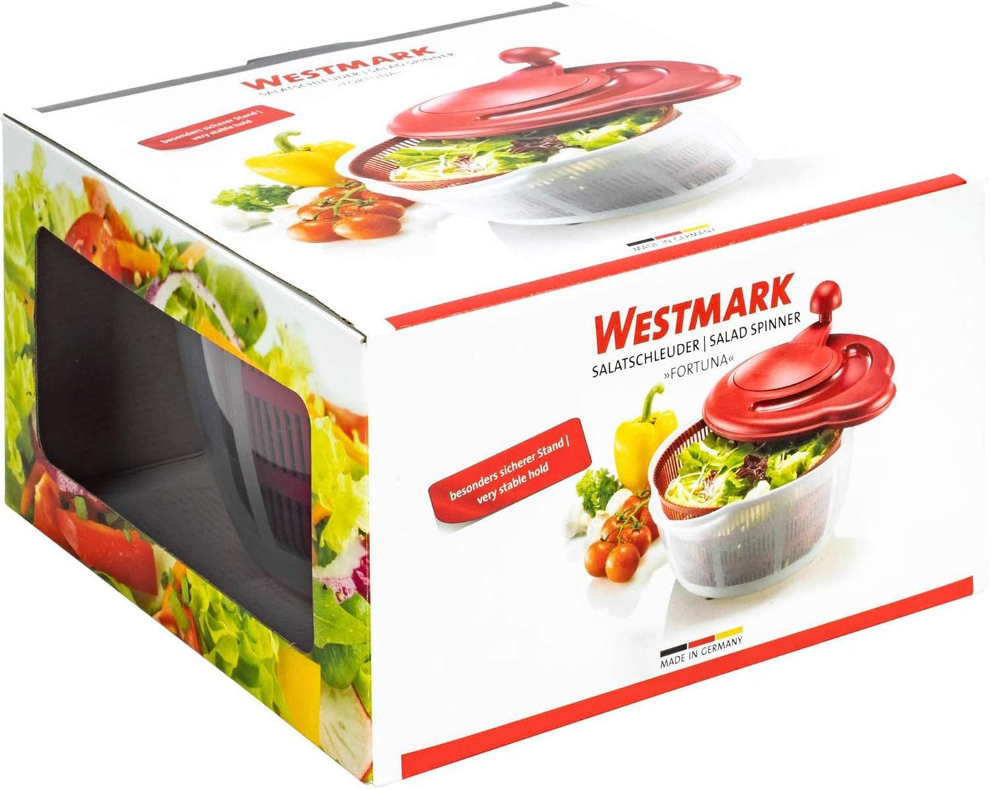 Westmark Germany Vegetable and Salad Spinner with Pouring Spout (Red/Clear)