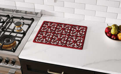 GASARÉ, Extra Large, Thick, Silicone Trivet for Hot Dishes, Pots, and Pans, Heat Resistant Mat for Countertop, Hot Pad for Kitchen, Easy to Clean, 16 x 12 x 3/8 Inches, White
