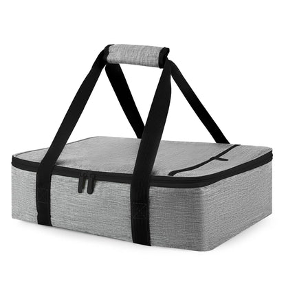 Bodaon Insulated Casserole Carrier Bag, Fits 9x13 and 11x15 Inch Baking Dish with Lid, Casserole Carriers for Hot or Cold Food for Transport, Thermal Lasagna Potluck Warmer Travel Tote, Black