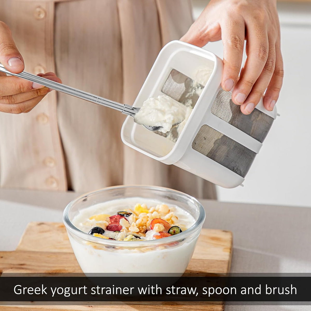 Greek Yogurt Strainer,1300ML Multi Yoghurt Maker Strainer