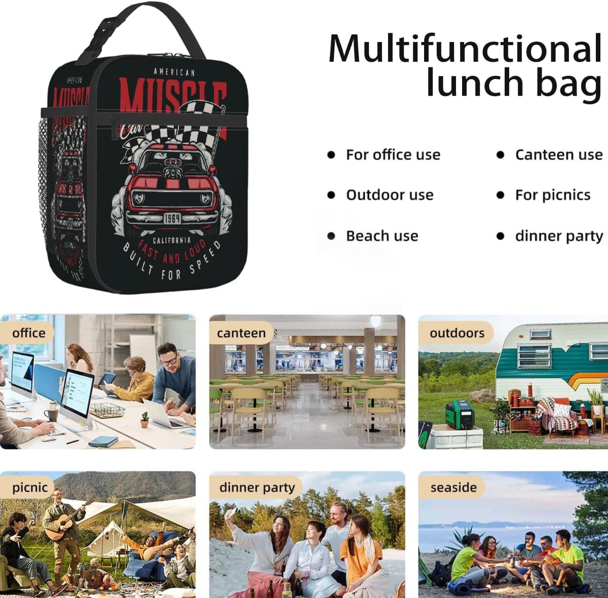 Rainbow Leopard Lunch Box Thermal Cooler Bento Tote Bags Portable Insulated Lunch Bag for Girls Teens, Kids Lunch Bags for School Beach Picnic Travel