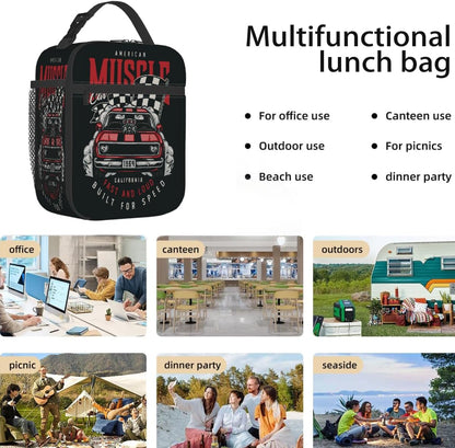 Rainbow Leopard Lunch Box Thermal Cooler Bento Tote Bags Portable Insulated Lunch Bag for Girls Teens, Kids Lunch Bags for School Beach Picnic Travel