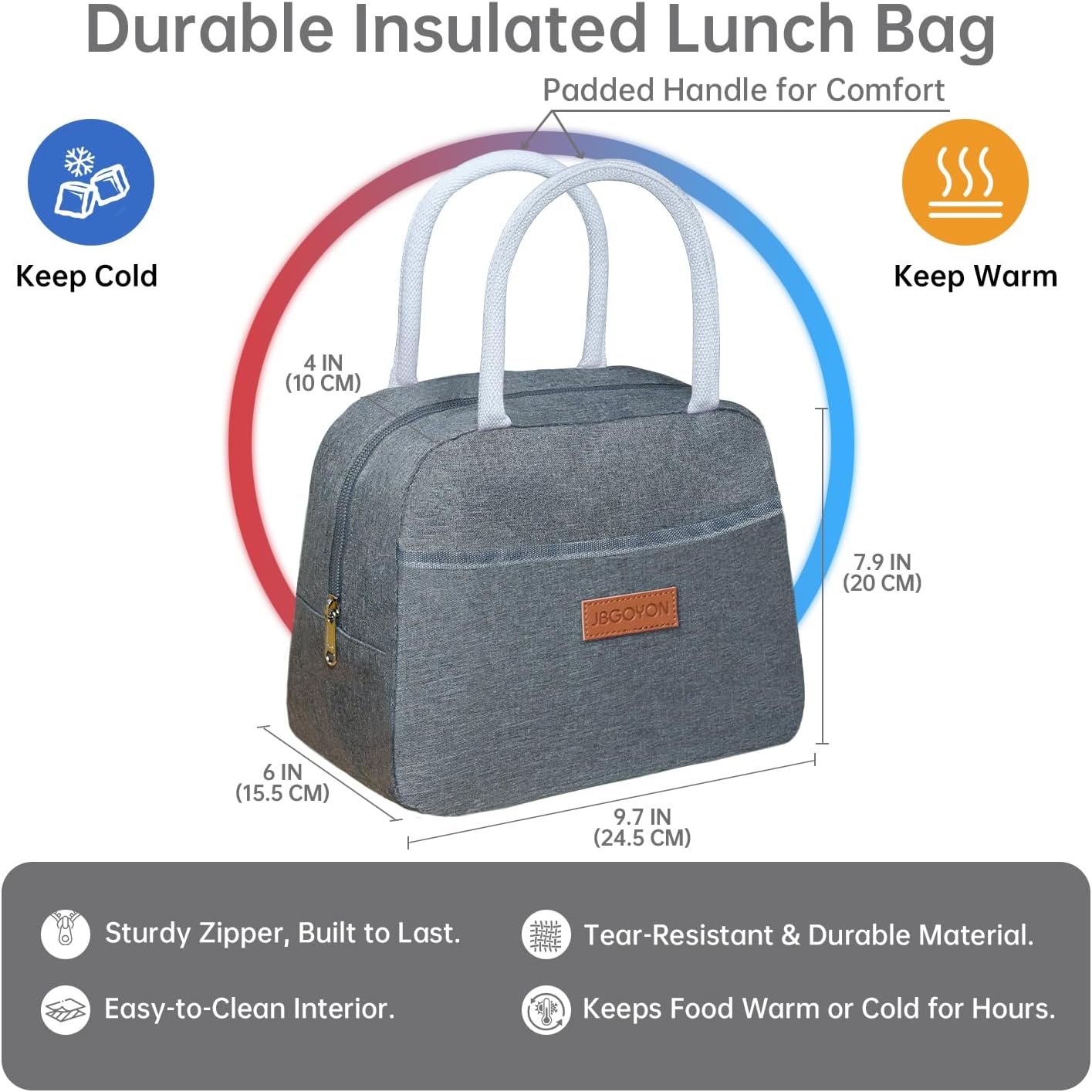 JBGOYON Bento Box and Lunch Bag Set, Leak-Proof Lunch Box for Adults and Kids with Built-in Utensils, Insulated for Work School Travel, Microwave & Dishwasher Safe, All-in-One (Purple)