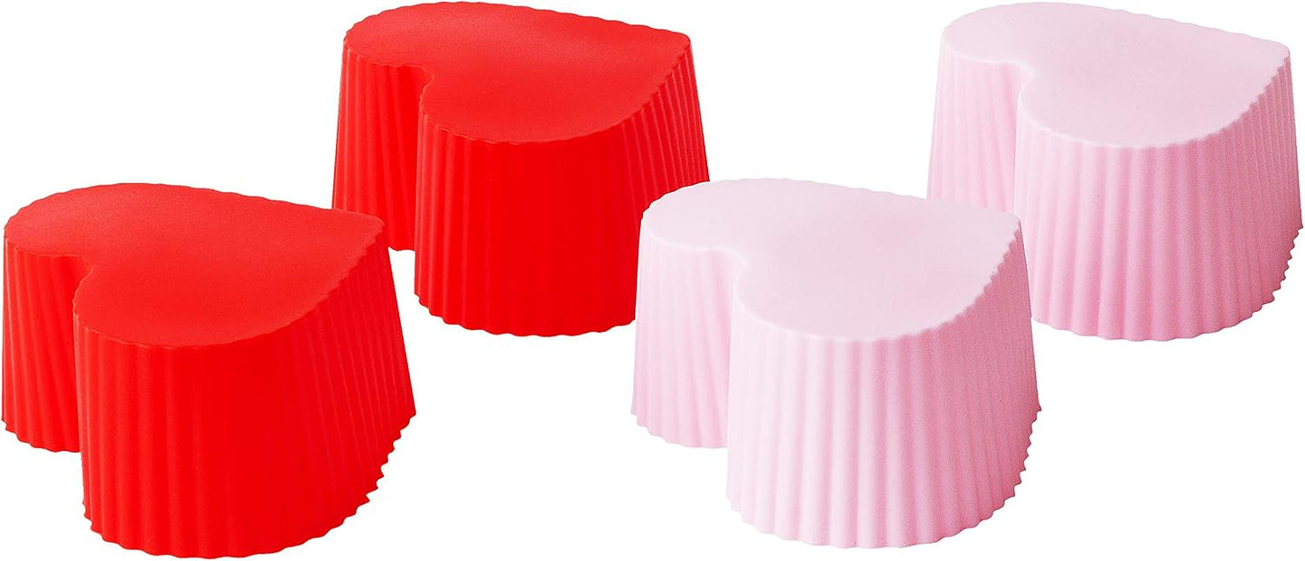 Fox Run Scalloped Black and White Silicone Cupcake and Muffin Liners, Set of 12, Standard Size Wrappers