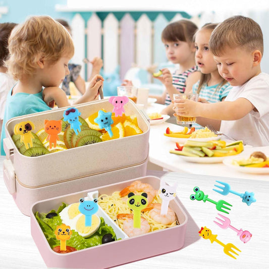 65 Pieces Animal Food Picks for Lunchbox, Mini Fun Fruit Picks for Lunch Accessories, Lunch Picks for Bento Box Essentials, Cute Reusable Toothpicks Forks for Picky Eaters, BPA-Free