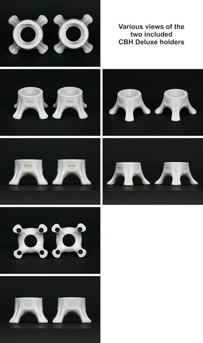 Dunlin - Condiment Bottle Holder (CBH) Deluxe - 1 Small (CBH 500) and 1 Large (CBH 1000), Matte Black - Upside Down Bottle Emptying Holders