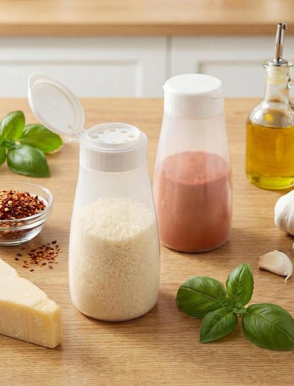 NiHome Soft Parmesan Cheese Shaker Set, 10oz Squeezable Spice Jars