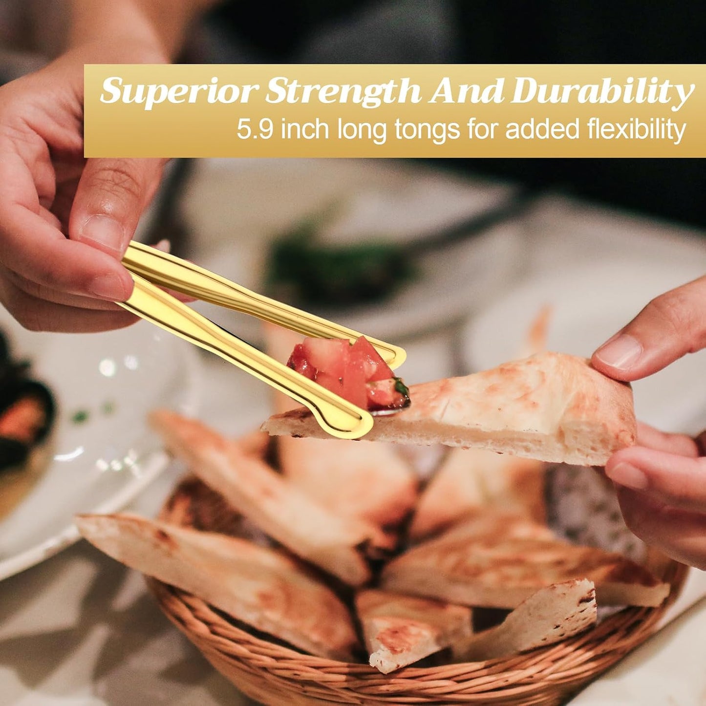 Chengu 12 Pack Stainless Steel Kitchen Tongs 7/9/12 Inches Food Serving Tongs Non Stick Cooking Clips for Kitchen Cooking Barbecue Buffet Wedding Family Gathering Grill Salad
