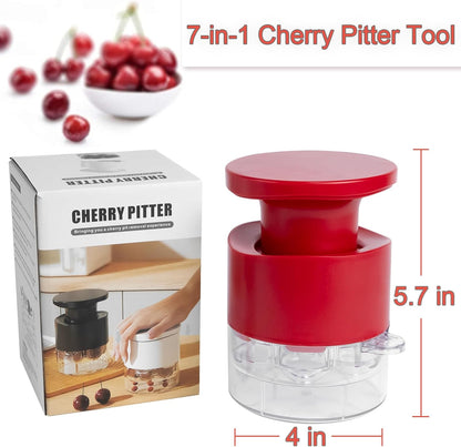 Cherry Pitter Tool,Cherry Pitter Cherry Stone Remover Tool for Making Cherry Jam Cherries Corer Pitter Tool，Cherry Pitter Olive Pitter with Space-Saving Lock Design, Black