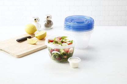 Glad GladWare Tall Entree Food Storage Containers with Lids, Large Square BPA Free Plastic for Meal Prep and Lunches, Lock Tight Seal, Microwave and Dishwasher Safe, 42 Oz, 3 Count