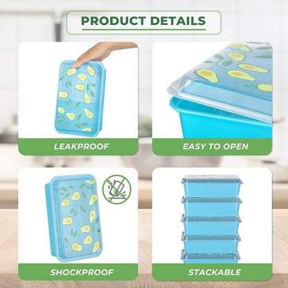 10 Pack 42 oz Meal Prep Containers, Reusable Plastic Food Prep Storage Containers with Printed Lids, Stackable, Leakproof, Microwave & Freezer & Dishwasher Safe,To Go Take Out Box