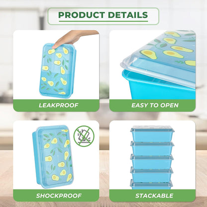 10 Pack 42 oz Meal Prep Containers, Reusable Plastic Food Prep Storage Containers with Printed Lids, Stackable, Leakproof, Microwave & Freezer & Dishwasher Safe,To Go Take Out Box