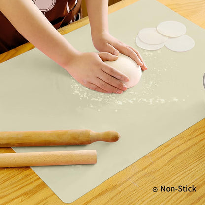 Extra Large Silicone Mat, 31.5x23.6 Inch Heat Resistant Mat for Kitchen Counter, Non Stick Silicone Baking Mat for Dough and Pastry, Thick Silicone placement Countertop Protector, Black countertop mat