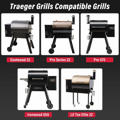 Upgraded Grill Table for Weber Kettle 22"/18"/26", Master Touch 22", Smokey Mountain, Recteq Pellet Grill RT-B380, Prep Station with Cutting Board, Basin, 4 Hooks, Shelf for Weber Kettle Accessories