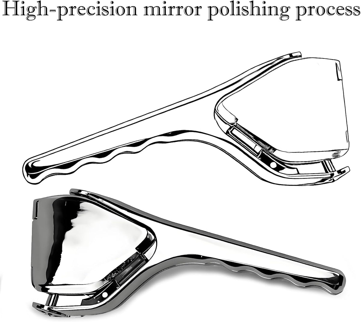 Lemon Squeezer Stainless Steel - Max Extraction Manual Juicer - Easy Squeeze Fold-Flat Lime Citrus Handheld Juice Extractor
