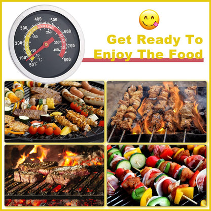 3" Face 1000F Charcoal BBQ Thermometer,1PC Barbecue Temperature Gauge