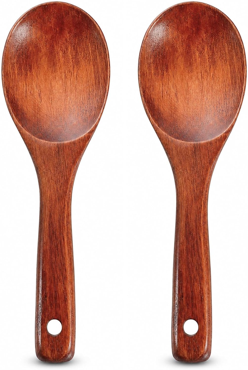2 Pieces Wooden Rice Paddle Non-stick Rice Paddle Natural Wooden