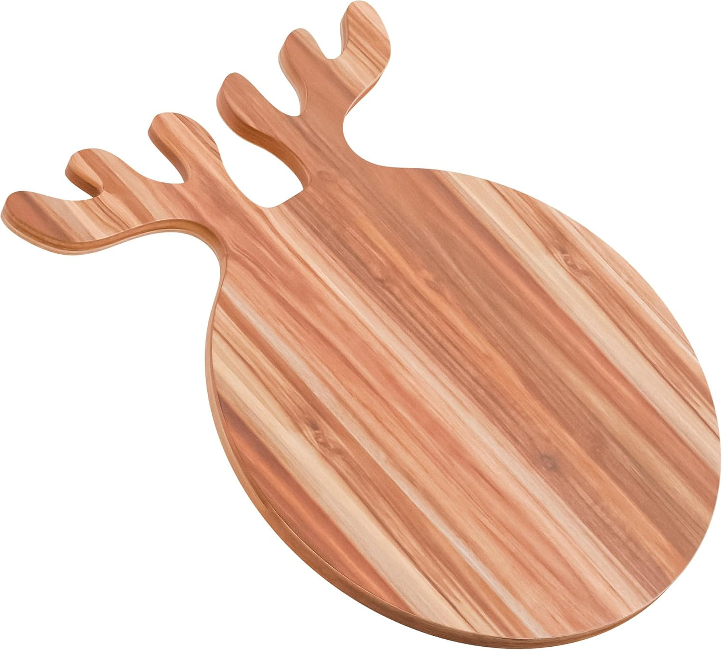 New – Reindeer Charcuterie Board – Acacia Wood Christmas Cutting Board (17x13in) Holiday Serving Tray, Winter Cheese Board, Wooden Christmas Platter & Kitchen Decor Gift for Festive Entertaining