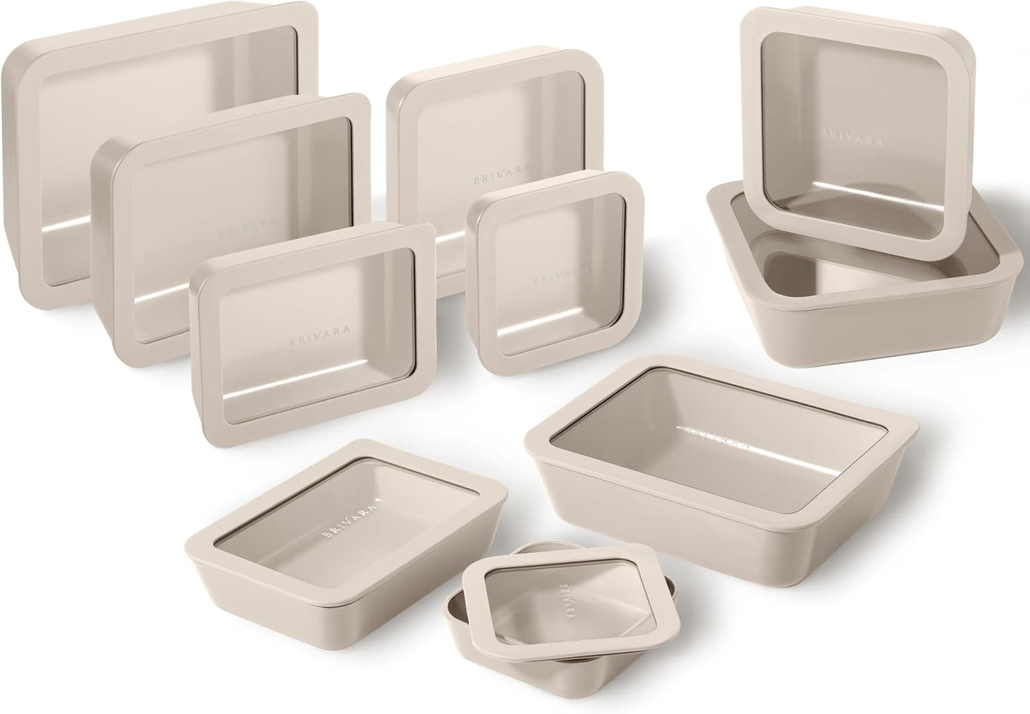 Ceramic Coated Glass Food Storage Container | No PTFE, PFOA, PFAS, and BPA | Reusable Non Toxic Meal Prep Container with Glass Lid | Easy To Store | 3 Cup Rectangle [Onyx]