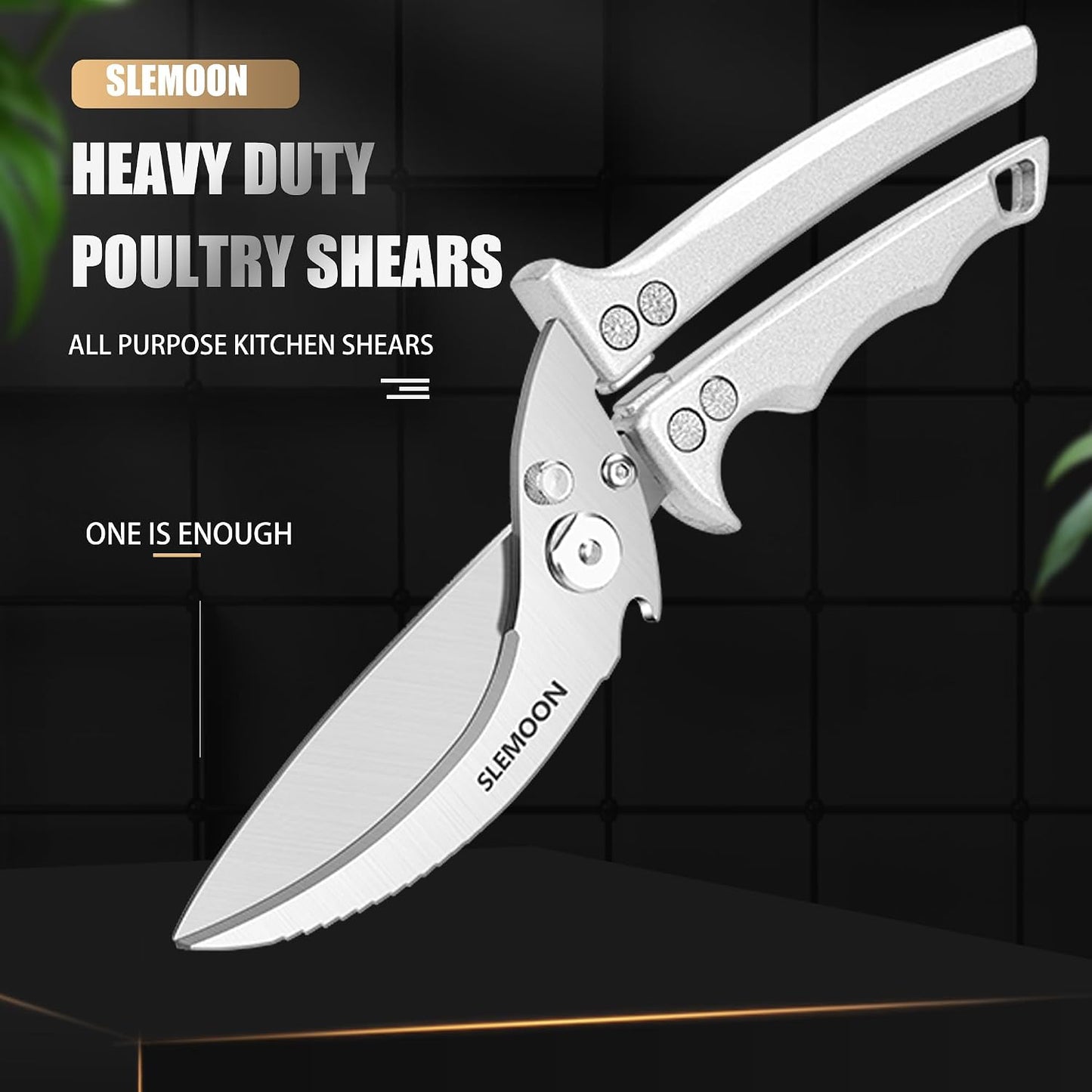 Heavy Duty Kitchen Shears for Food,Silver Kitchen Scissors | Dishwasher Safe and Food Stainless Poultry Shears for Chicken Turkey Thanksgiving,Gift Box