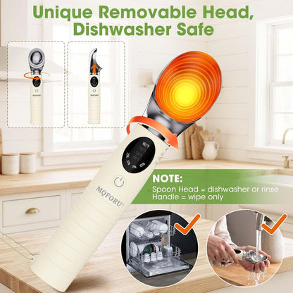 Heated Ice Cream Scoop with Removable Head – Dishwasher Safe