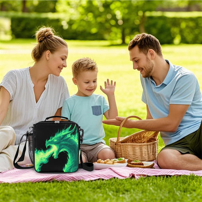 cfpolar Skull Skateboard Lunch Box for Boys Girls, Insulated Lunch Bags for Kids Reusable Mini Cooler Lunch Tote Lunchbox Thermal Meal Tote Kit with Shoulder Strap for Work School Picnic