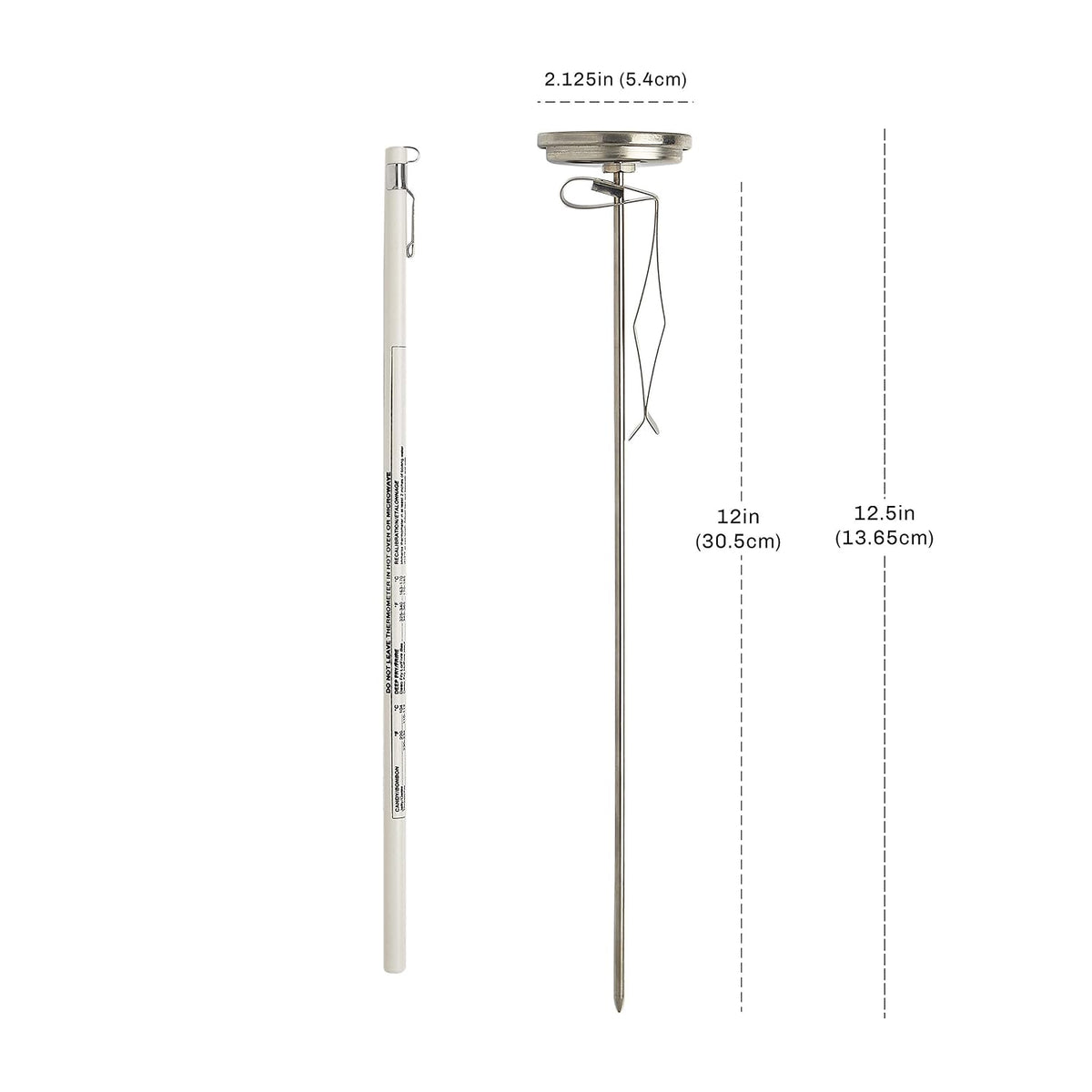 CDN Deep Fry Thermometer 12" Instant Read Long Stem, Stainless Steel, Best for Turkey, Candy, Meet, Grill IRL500