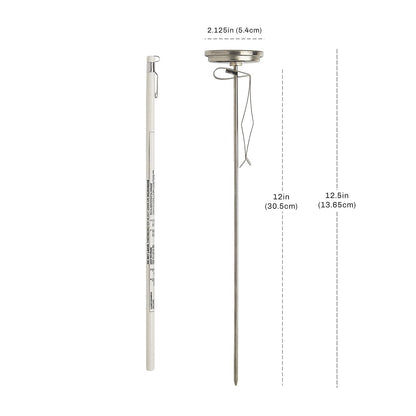 CDN Deep Fry Thermometer 12" Instant Read Long Stem, Stainless Steel, Best for Turkey, Candy, Meet, Grill IRL500